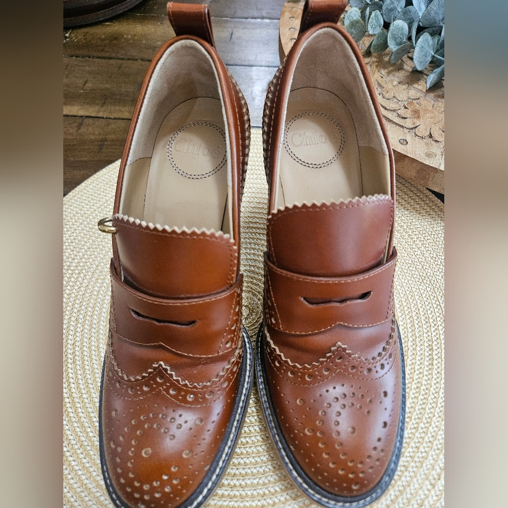 CHLOE Franne Heeled Loafers